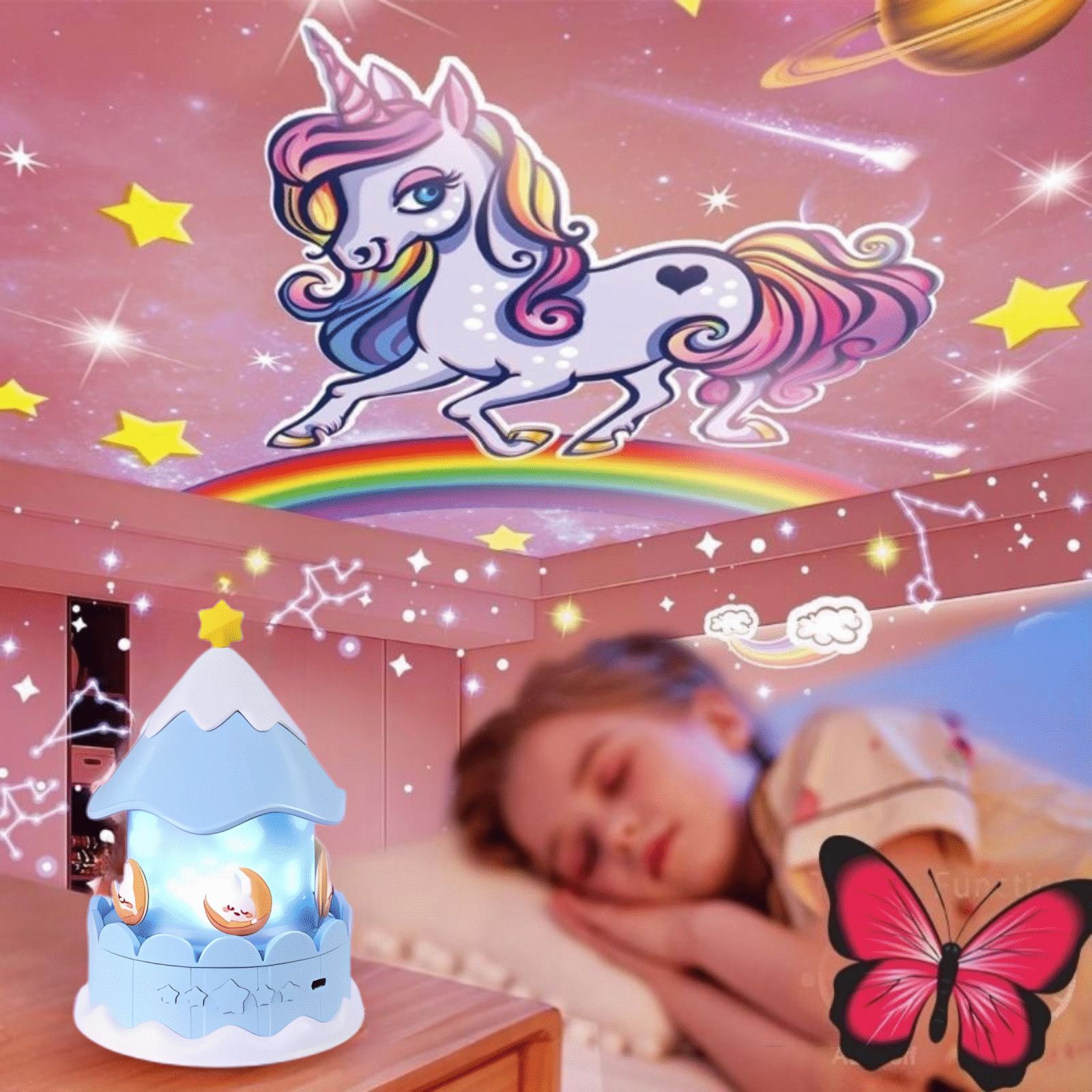 projektor karuzela magiczny muztczny zorza polarna